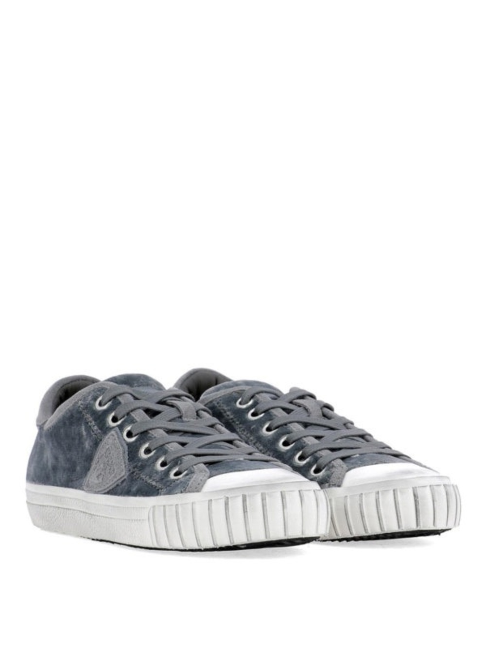 Philippe Model Premiata Gare side logo detailed velvet sneakers